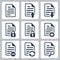 Vector document icons set