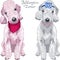 Vector dog Bedlington Terrier breed