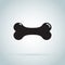 Vector dog bone icon. Bone flat icon. Single high quality symbol of human body for web design