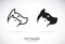 Vector of a dog and cat design on white background. Petshop.