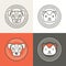 Vector dog and cat icons and logos