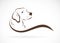 Vector of dog headlabrador on white background. Pet. Animals. Easy editable layered vector illustration