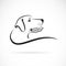 Vector of dog headlabrador on white background., Pet. Animals. Easy editable layered vector illustration
