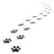 Vector dog paw prints