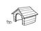 Vector dog pet house silhouette