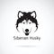 Vector of a dog siberian husky on white background.