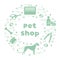 Vector Dog tracks Pet shop, vet clinic, shelter