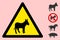 Vector Donkey Warning Triangle Sign Icon