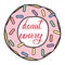 Vector donut clipart with donut worry text