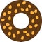 Vector of Donuts Topped with Almond