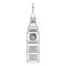 vector doodle drawing of Big Ben. sights, symbols of England. World famous landmark London