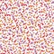 Vector doodle falling confetti and streamers seamless pattern.