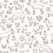 Vector doodle pets pattern