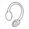 Vector doodle Single Sketch Headphones