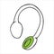 Vector doodle Single Sketch Headphones