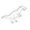 Vector doodle sketch tyrannosaur rex dinosaur