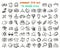 Vector doodle summer trip icons set