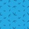 Vector doodle swallow birds seamless pattern