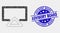 Vector Dot Display Icon and Grunge Advisory Board Seal