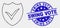 Vector Dot Valid Shield Icon and Distress Swing Vote Stamp Seal