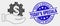 Vector Dotted Financial Service Offer Hand Icon and Grunge Today`S Specials Stamp