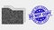 Vector Dotted Folders Icon and Distress Do Not Copy Stamp Seal