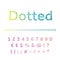 Vector dotted font. Multicircles type.