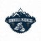 Vector downhill mountain biking badge design