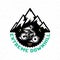 Vector downhill mountain biking badge design