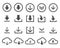 Vector download icon on white background