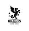 Vector dragon logo template. Luxury monogram.Graceful vintage animal symbol illustration for boutique,business card etc.