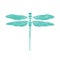 Vector dragonfly. Dragonfly made in one color under the stencil