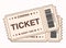 Vector drawing of a cinema ticket