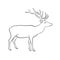 Vector drawing deer
