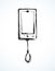 Vector drawing. Mobile phone with gallows