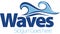 Vector drawing of sea waves. Wave symbol. Logo template