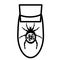 Vector drawing of a tick in a test tube