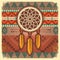 Vector dream catcher poster with ethnic ornament