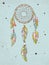 Vector Dreamcatcher Amulet. Ethnic illustration, tribal