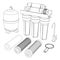 Vector drink water filter, reverse osmosis home system