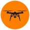 Vector Drone illustration on an Orange background