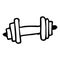 A vector dumbbell in a doodle styl