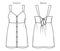 Vector dungaree dress fashion