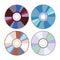 Vector dvd or cd disc icons