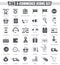 Vector E-commerce black icon set. Dark grey classic icon design for web.