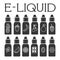 Vector E-Liquid illustration of different flavor