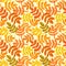Vector eamless pattern with autumn leaves