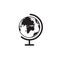 Vector earth globe icon. Vector world globe icon. Table world gl