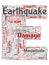 Vector earthquake activity letter font E