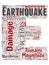 Vector earthquake activity letter font E red